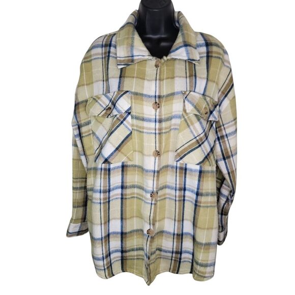 Arizona Plaid Super Soft button up jacket shacket Size XL - Picture 1 of 7